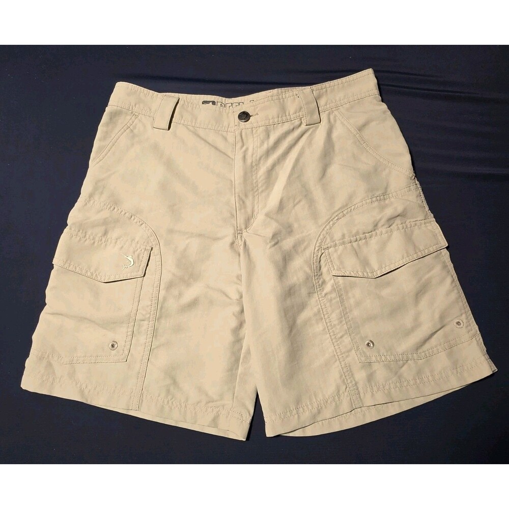 Reel Legends Cargo Shorts Mens 34 Nylon Utility Pocket Fishing